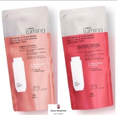 Refil Shampoo Estimulante para Antiqueda e Crescimento Lumina 300 ml + Refil Condicionador Fortificante para Antiqueda e Crescimento Lumina 300 ml - comprar online