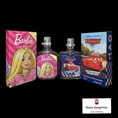 Barbie Girl Power Desodorante Colônia Feminina - 25 ml + Relâmpago Mcqueen-Desodorante Colônia Disney Carros - 25 ml - Doce Surpresa Multi Variedades