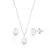 Conjunto Ponto de Luz Gota Cristal de Prata