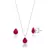 Conjunto Ponto de Luz Gota Pink de Prata