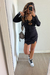 Vestido curto tricot com amarração na internet