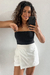 Short saia linho Branco - comprar online