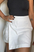 Short saia linho Branco