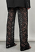 Calça flare renda PRETA - Crica