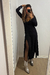 Vestido preto com fenda - Crica