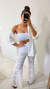 Calça flare renda BRANCA - comprar online
