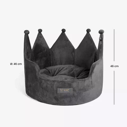 Cama Pet - Coroa - (cinza escuro)