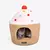 Fun Bed Cup Cake Vanilla - Large - Cama Pet - modelo toca (bege/rosa) - Studio Pet by Phillipe Nogueira