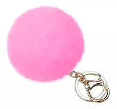 Llavero Pompon ROSA Con Mosqueton