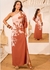 Vestido Longo Crepe com Elastano Estampa Exclusiva - comprar online