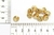 Tachas Cono Facet Dorado Bag Por 2000 Sets