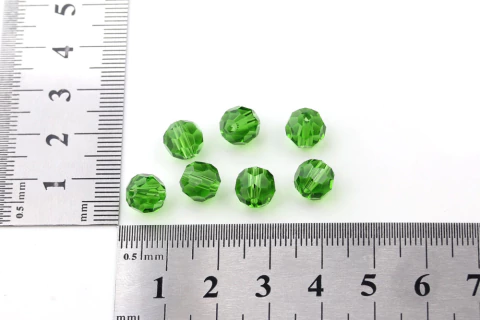 Piezas De Vidrio Facetadas 8Mm Verde (72*Hl) Bag Por 20 Hilos
