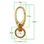 Base De Llavero Gold 40,5X12Mm Bag Por 100 Unidades - comprar online