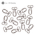 Base De Llavero Nickel 45X25Mm Bag Por 100 Unidades en internet