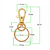 Base De Llavero Gold 51,5X20Mm Bag Por 100 Unidades - comprar online