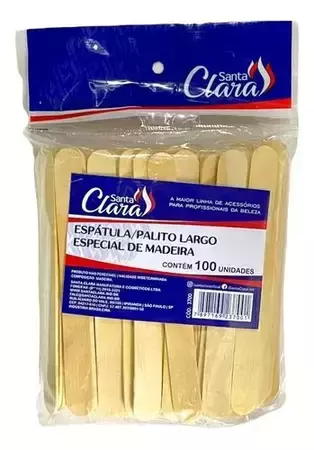 ESPATULA/PALITO LARGO ESPECIAL DE MADEIRA 100 UNIDADES