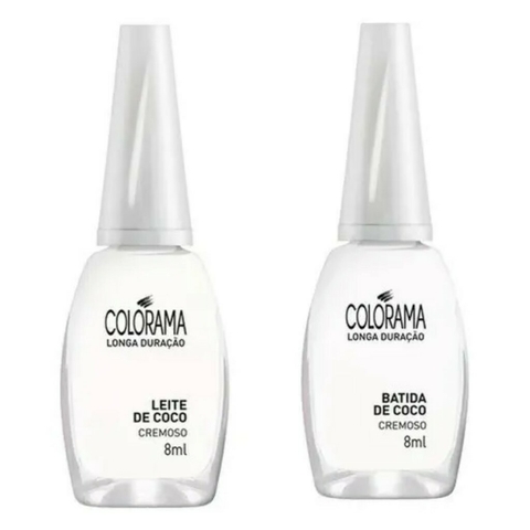 KIT ESMALTE BATIDA DE COCO + LEITE DE COCO COLORAMA