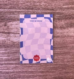 Pizarra cuadriculado azul