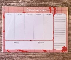 Pizarra A5 planner semanal - tienda online