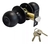 Cerradura Chapa Perilla Bola Recamara Negro Mate 3 LLaves Dexter