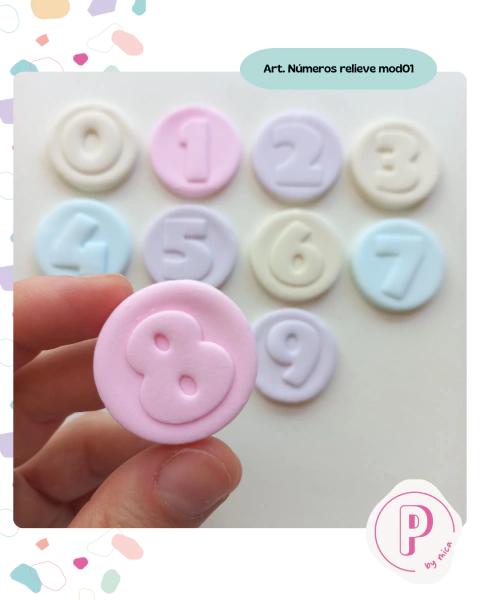 SET NUMEROS CON RELIEVE ART 01 - comprar online