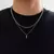 Kunjoe - Colar Pingente de Metal em Aço Inoxidável para Homens