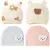 Kit 3 Gorros de urso dos desenhos animados para bebês chapéu de musselina desossada Caps infantis macios Headwear
