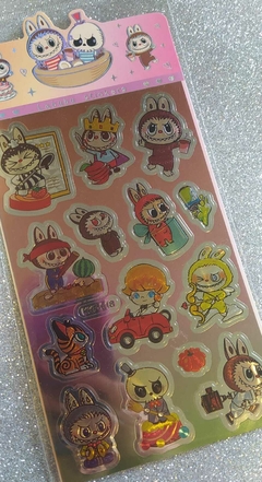 Stickers metalizados con textura - Labubu - comprar online