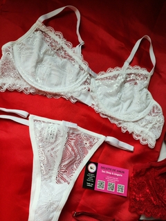 Conjunto Renda forrado meia taça - SEX SHOP DELEITE DE AMOR