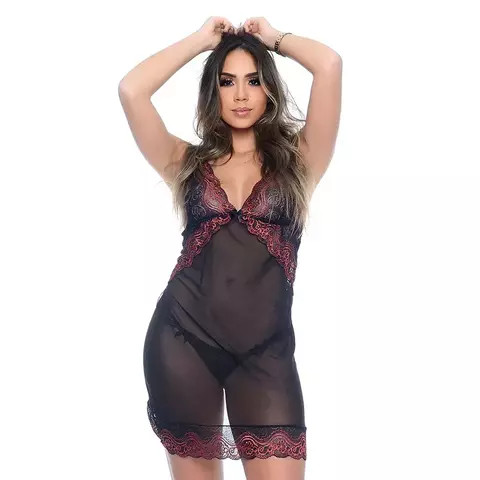 Camisola Luxo em Tule com detalhes em Renda - comprar online