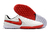 Chuteira de Futsal Tiempo - Branco Com Vermelho