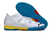 Chuteira de Futsal - Branca/Azul e Amarelo