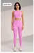 Image of Conjunto de roupas ioga de duas peças para mulheres, leggings e top de cintura