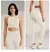 Conjunto de roupas ioga de duas peças para mulheres, leggings e top de cintura