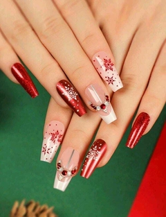 Unhas Postiças Decoradas Com Lixa 24 Peças/Unhas Postiças: Durabilidade, Praticidade e Muito Charme! - comprar online