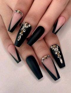 Unhas Postiças Decoradas Com Lixa 24 Peças/Unhas Postiças: Durabilidade, Praticidade e Muito Charme! - comprar online