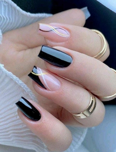 Unhas Postiças Decoradas Com Lixa 24 Peças/Unhas Postiças: Durabilidade, Praticidade e Muito Charme! na internet