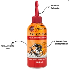 Óleo Lubrificante Tectire Tec-50 Bio Cera Bike 120ml - Ciclo Power Bike Shop