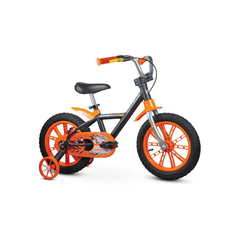 BICICLETA ARO 14 FIRST PRO, PTO/LARANJA - comprar online