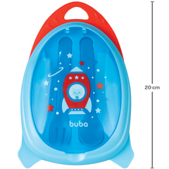 Kit Refeição Infantil Foguete Com Divisórias talheres Buba