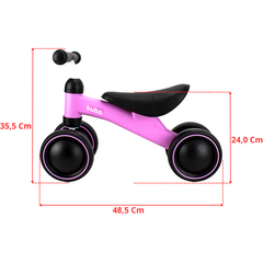 Bicicleta Buba De Equilíbrio 4 Rodas Infantil Sem Pedal