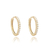 Brinco Argola Cravejada 11 Pedras (OURO 18K)