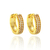 Brinco Argola Cravejada 24 Pedras Vazado (Banho Ouro 24k)