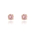 Brinco Circular Safira Rosa (4mmX4mm) (OURO 10K)