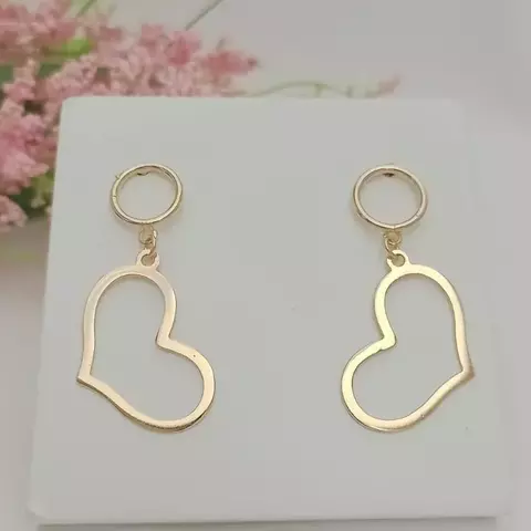BRINCO CORAÇÃO FOLHEADO A OURO 302877