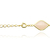 Colar Losango Pedra Rose 10,8mm (Fecho Tradicional) (Banho Ouro 24k) - comprar online