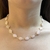 Colar Oval Pedra Rose 12mm (Fecho Tradicional) (Banho Ouro 24k)