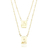 Escapulário Cartier Sagrado Coração "Pequeno" 65cm (Toque Ouro 18k - Teor 10k)