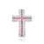 Pingente Crucifixo Cravejado em Zircônia Pink (PRATA 925) - comprar online