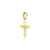 Pingente Cruz com Cristo sobre (INRI) P (2cmX1,2cm) (Banho Ouro 24k)